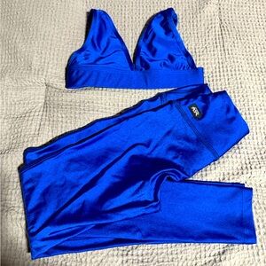 Tiger Friday child large radiance blue bra top and leggings